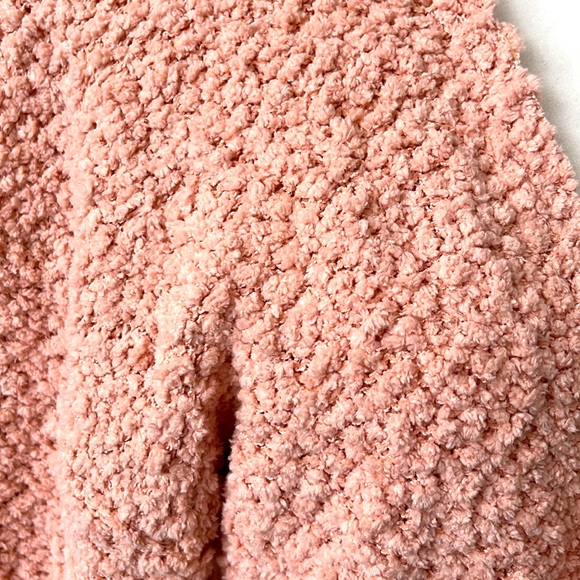 Merokeety Popcorn Textured Long 2 Pocket Sweater Cardigan - Blush Pink - Size S - Picture 3 of 8